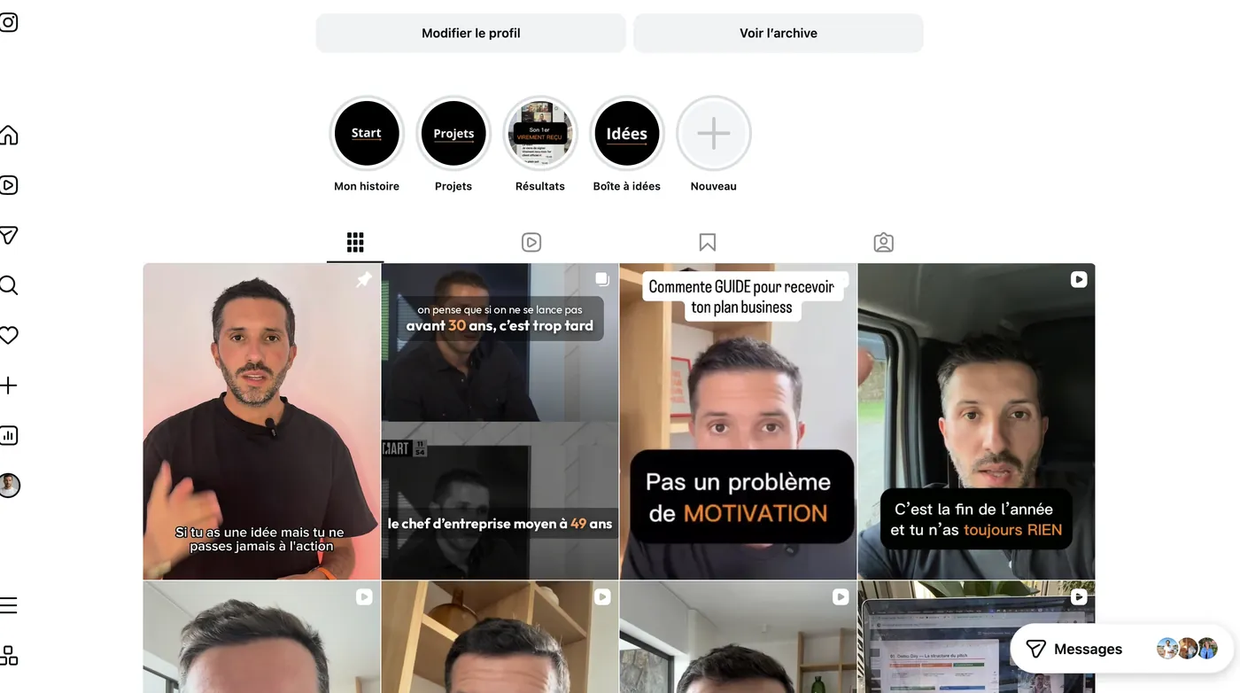 Profil Instagram OZE, un réel publié chaque jour